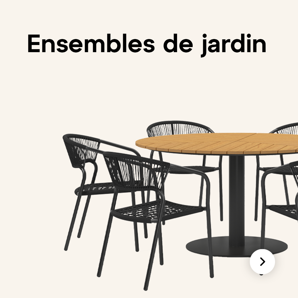 Meubles de jardin à Bruxelles : chaises longues, tables