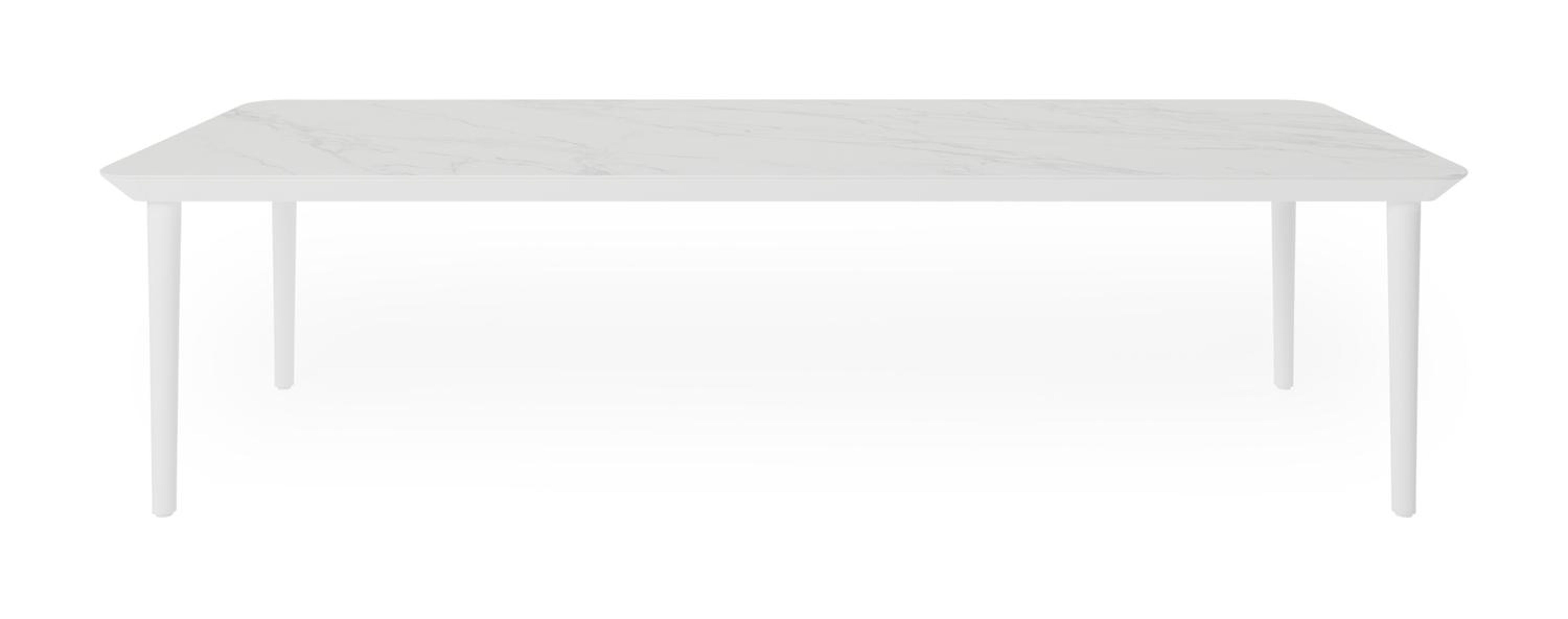 Orso tuintafel in wit aluminium en volkeramiek L 290 x B 110 x H 75,5 cm